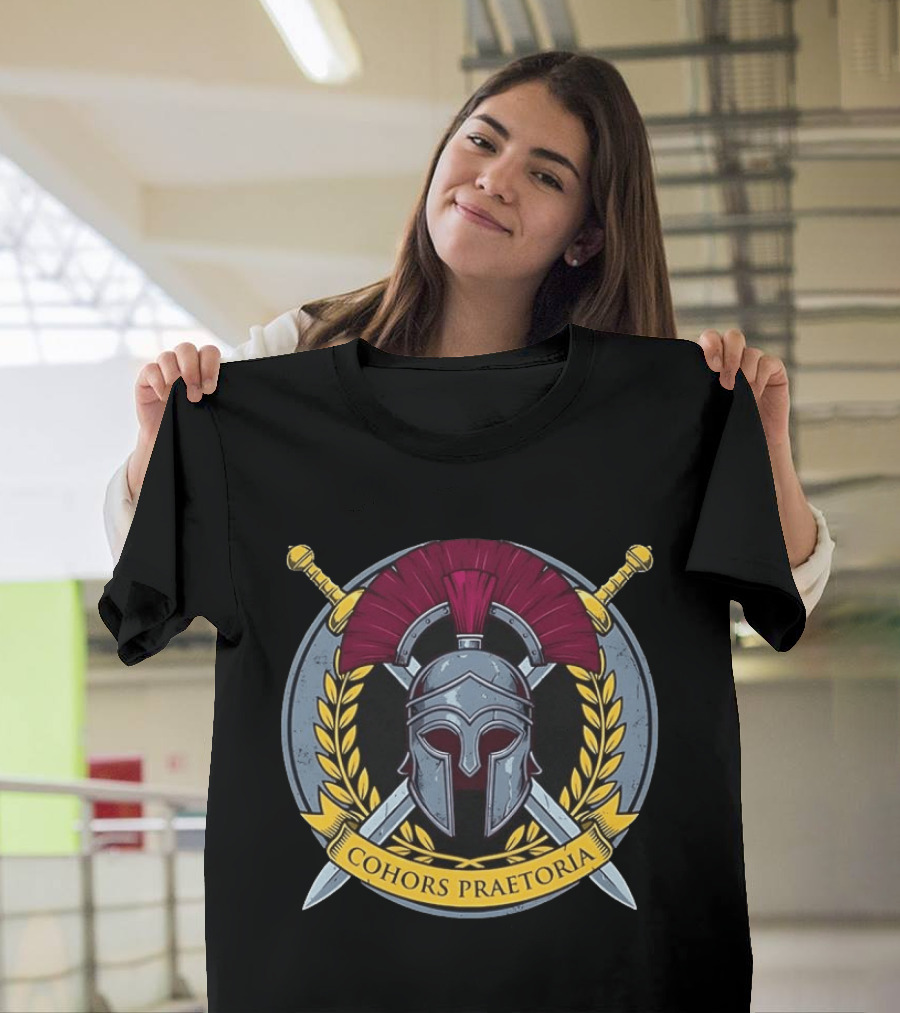 Cohors Praetoria Roman Helmet Crossed Swords T-Shirt