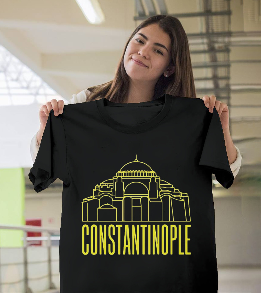 Constantinople Hagia Sofia Ancient Architecture Line T-Shirt