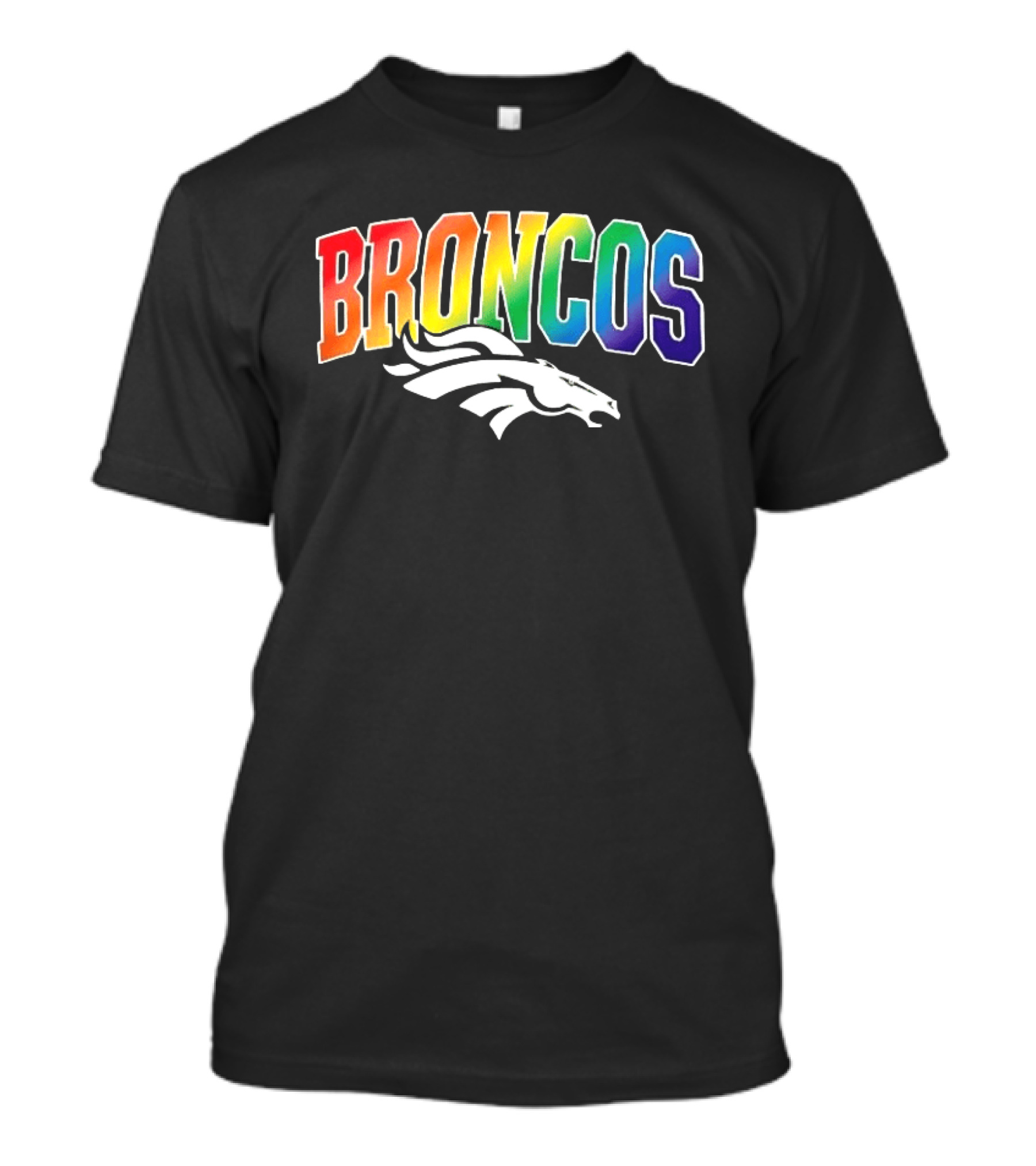 Broncos Rainbow Pride Denver LGBT Supporters T-Shirt