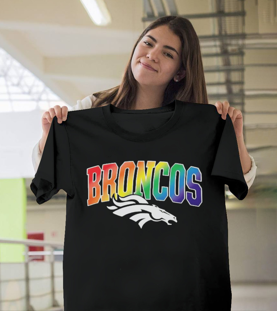 Broncos Rainbow Pride Denver LGBT Supporters T-Shirt