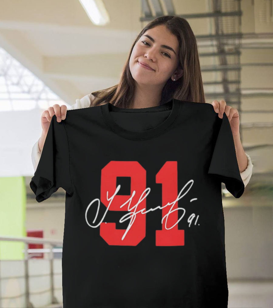 Fedorov 91 Detroit Red Wings Signature Hockey Legend T-Shirt
