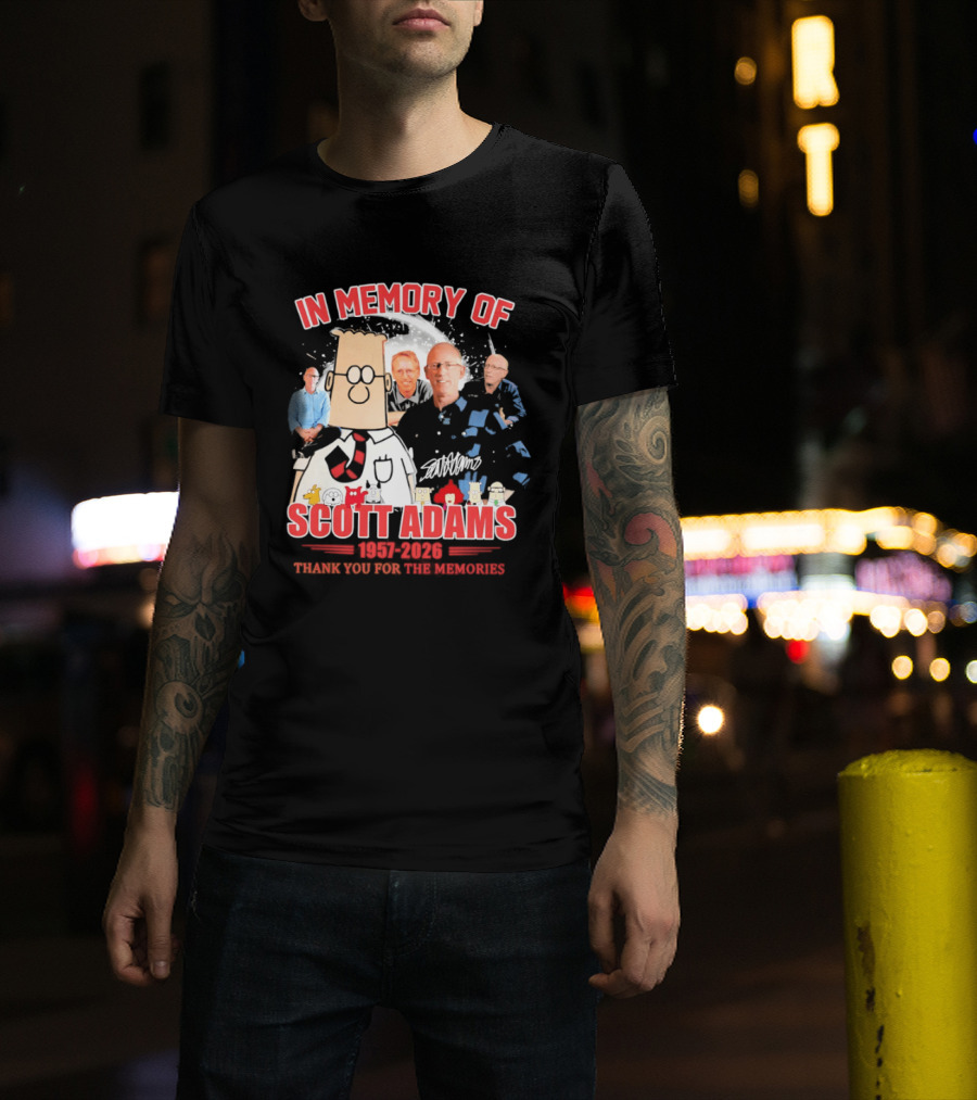 Scott Adams In Memory 1957 2026 Thank You For The Memories T-Shirt