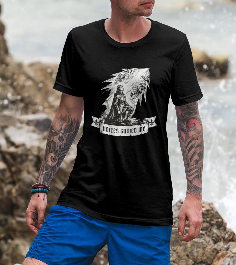Voices Guided Me Joan Of Arc Christian Iconography T-Shirt