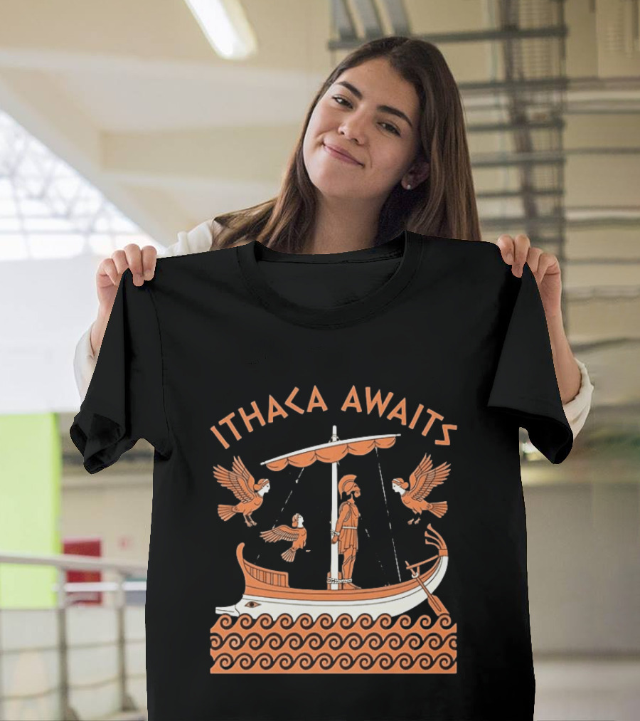 Ithaca Awaits Ancient Odyssey Journey Mythology T-Shirt