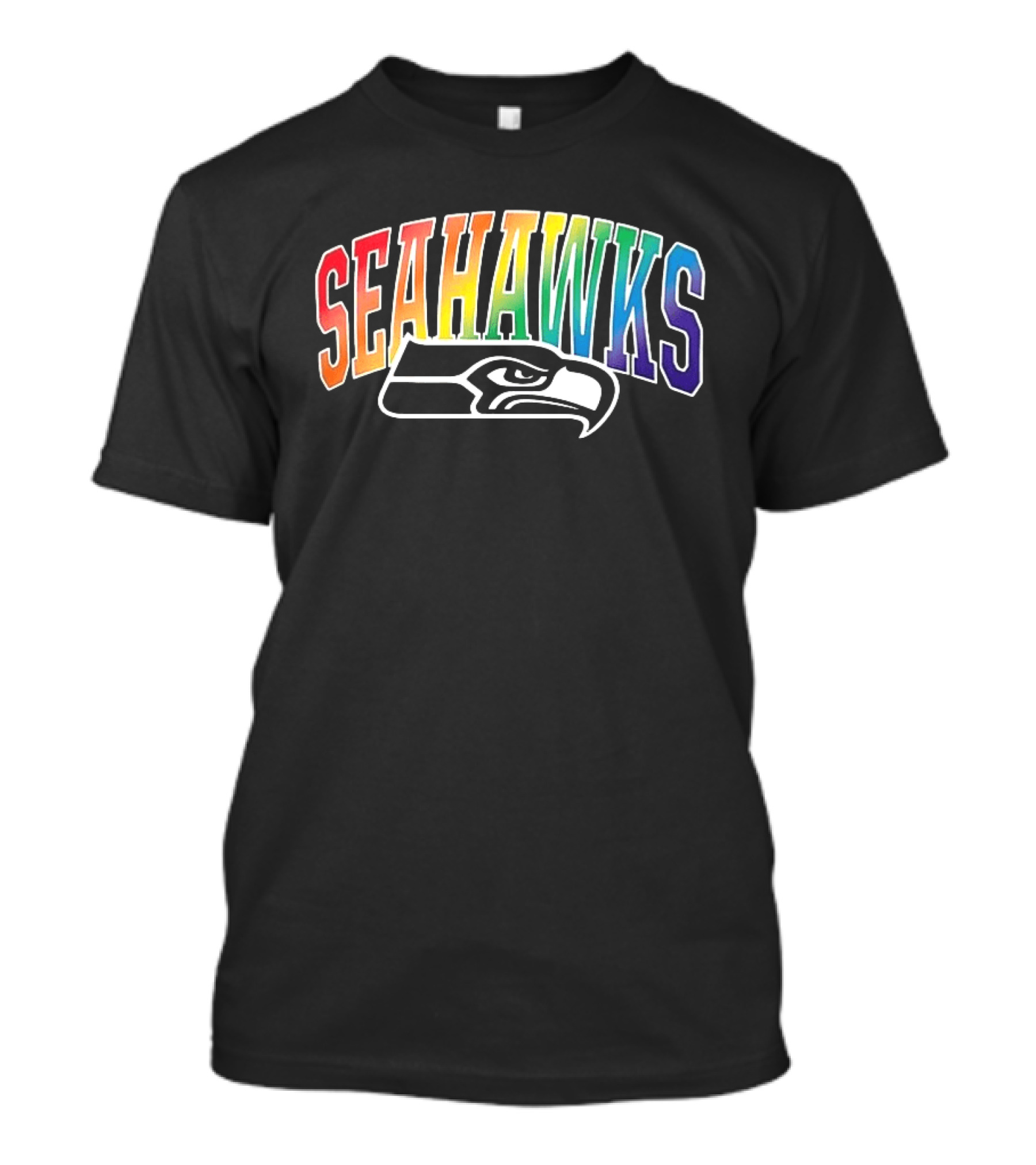 Seattle Seahawks Rainbow Pride LGBTQ Support T-Shirt