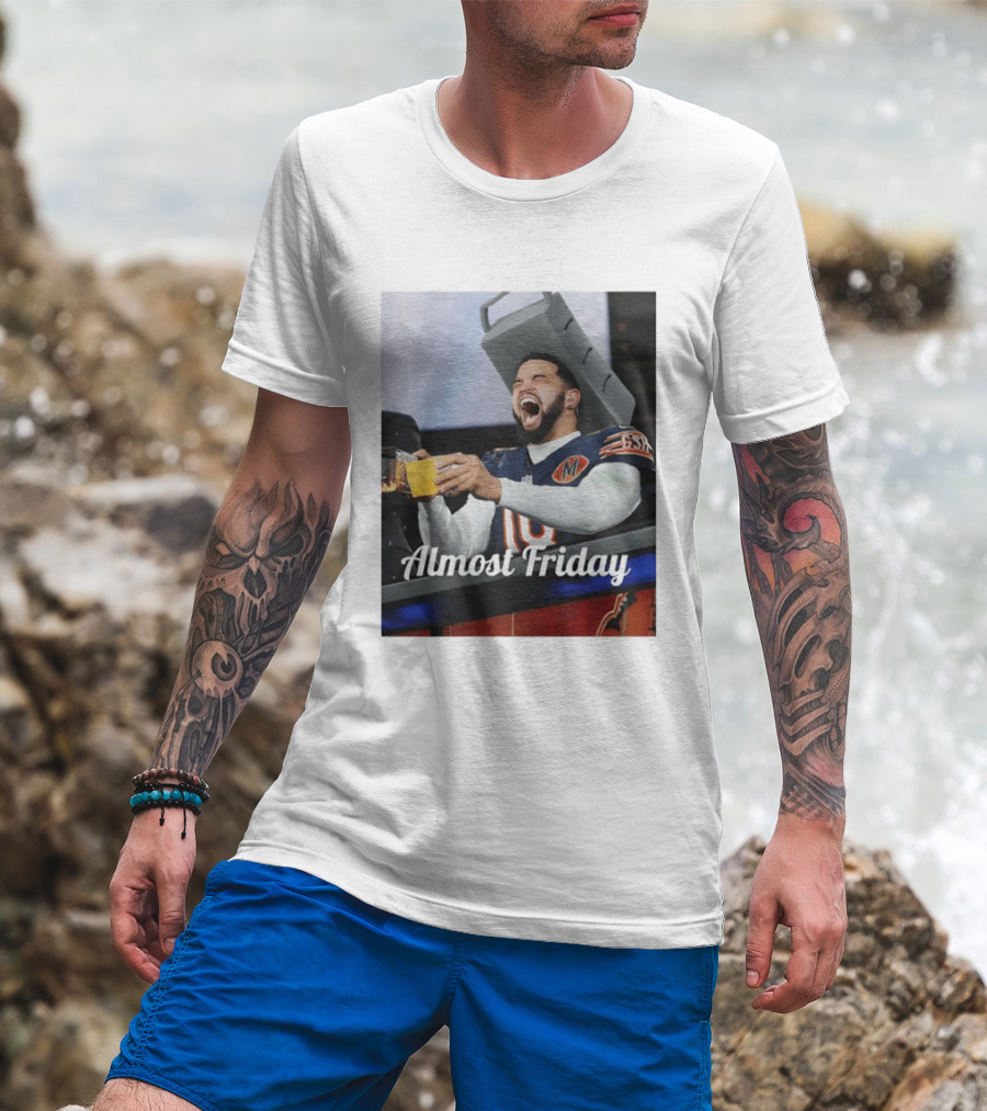 Almost Friday Cheese Grater Chicago Football Game Day Humor T-Shirt