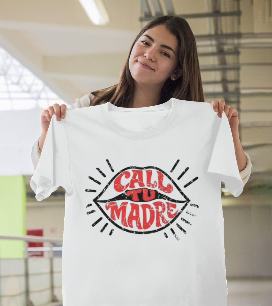 Call Tu Madre Lips Ringer T-Shirt