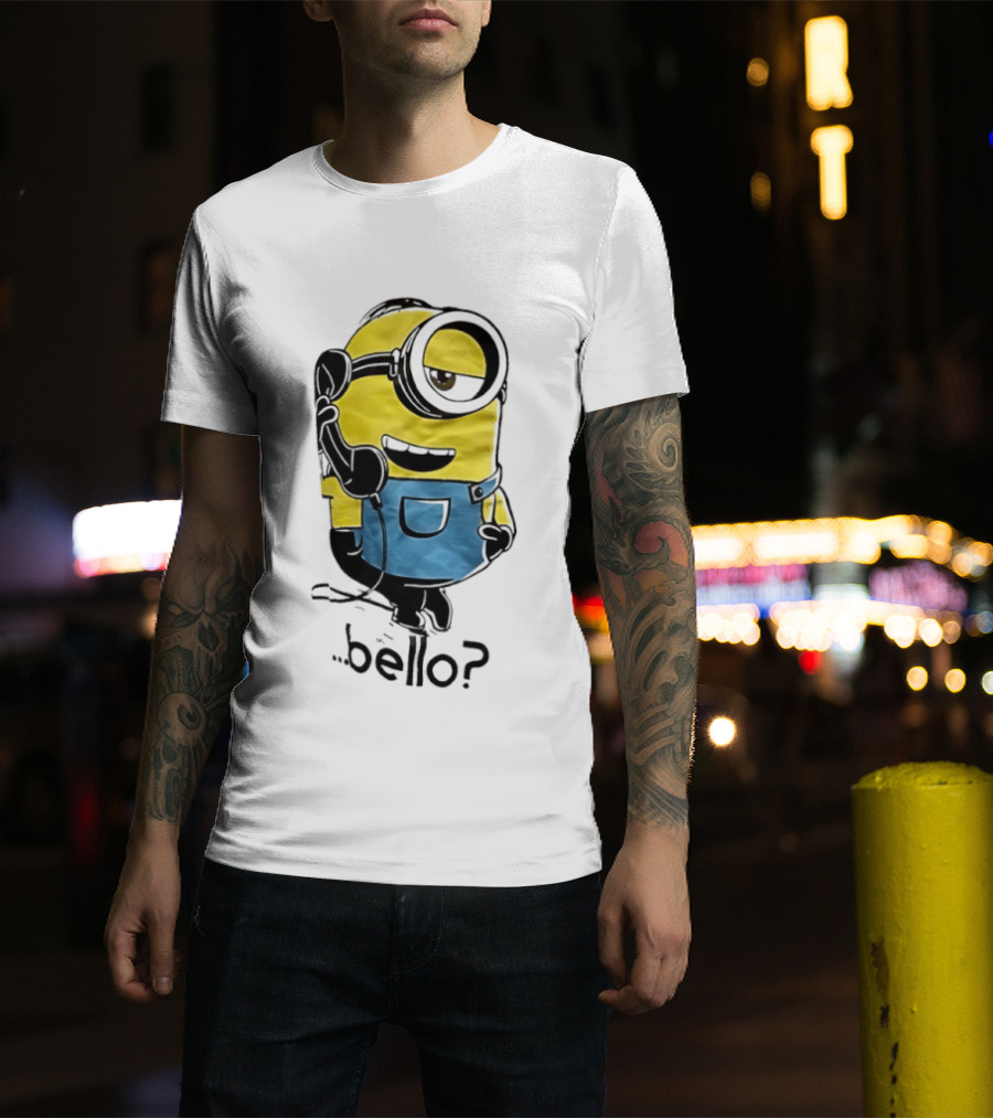 Despicable Me Minions Bello Yellow Character With Blue Overalls T-Shirt