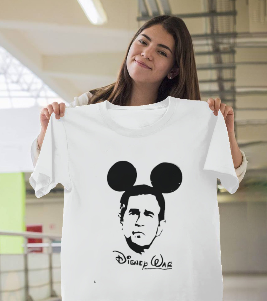 Disney War U.S. President George W. Bush Mickey Mouse Ears T-Shirt
