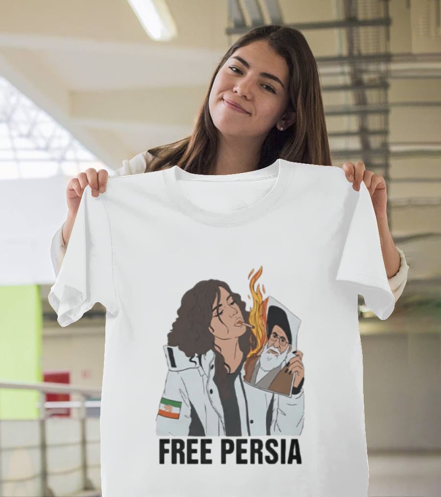 Free Persia Woman Life Freedom Burning Photograph T-Shirt