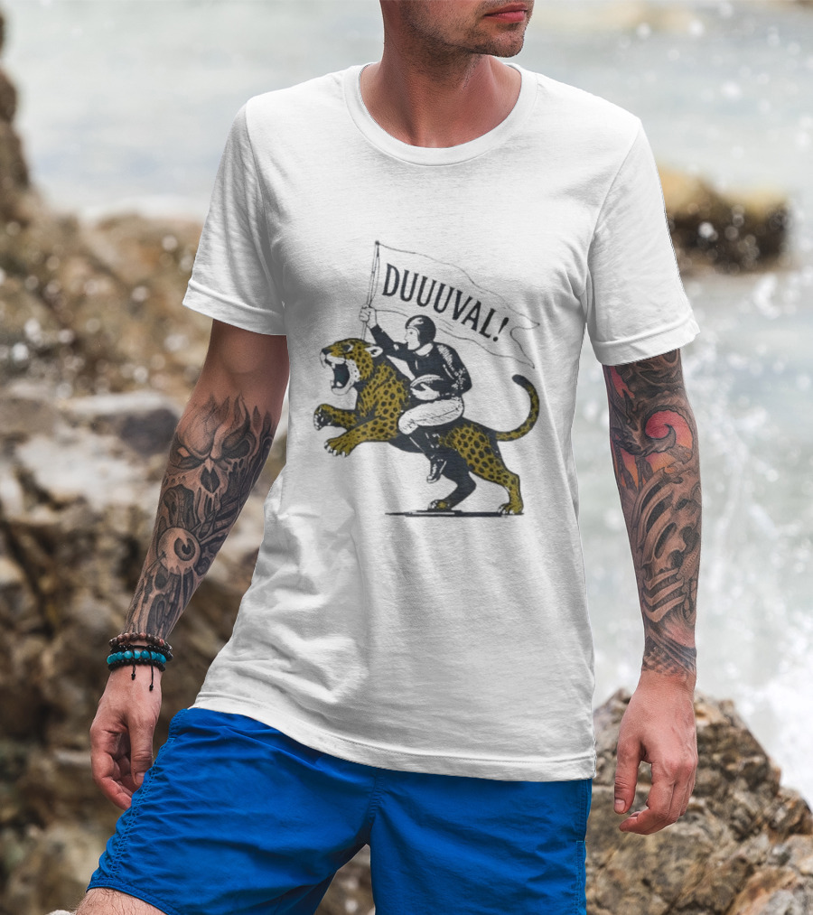 Duuuval Football Jaguar Rider Jacksonville T-Shirt