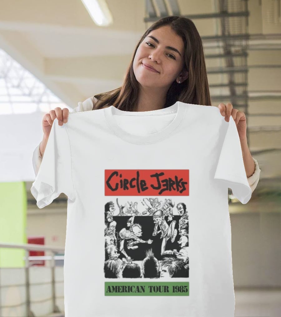 Circle Jerks American Tour 1985 Punk Concert T-Shirt