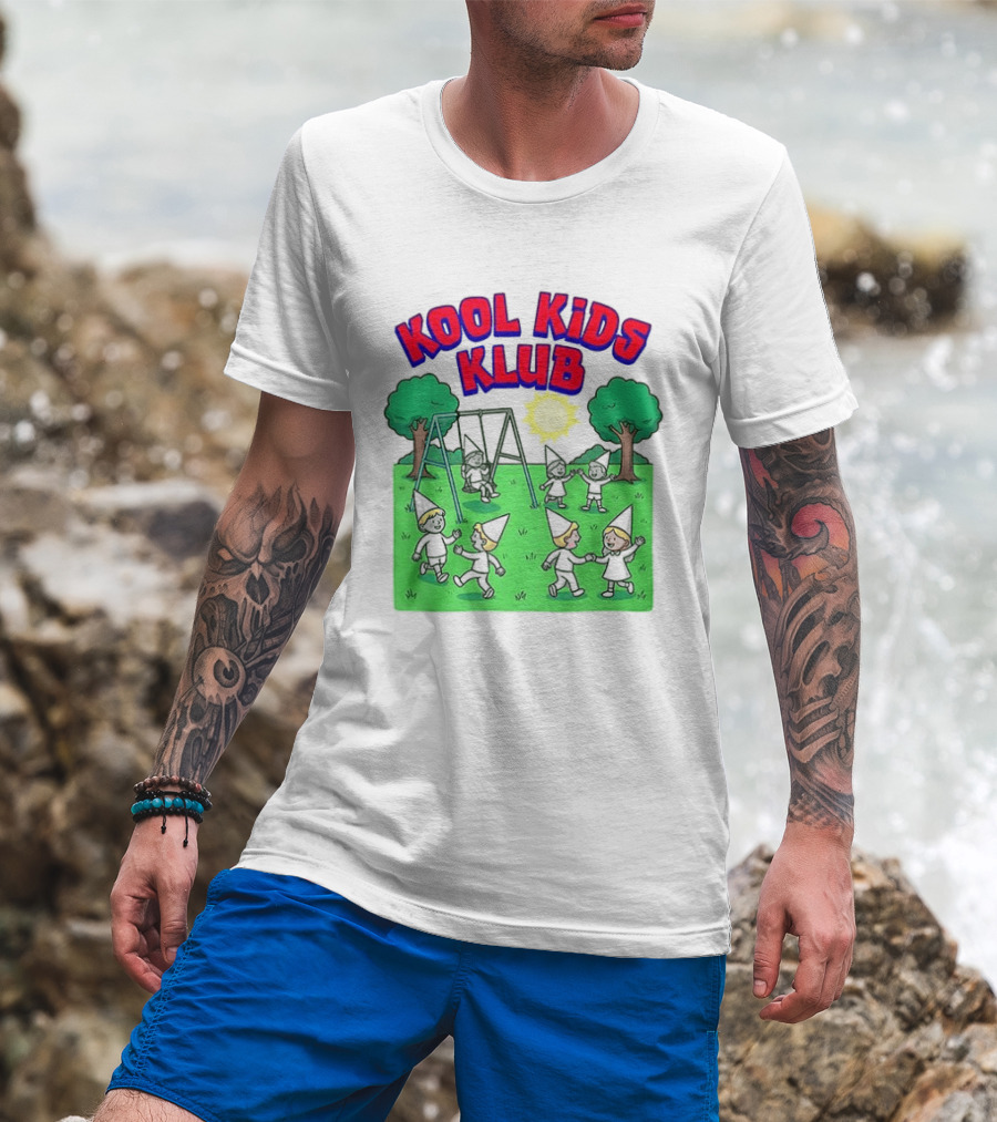 Kool Kids Klub Cartoon Playground Sun Swinging Scene T-Shirt