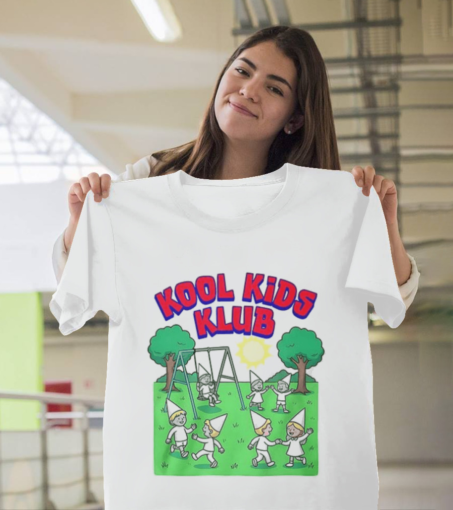 Kool Kids Klub Cartoon Playground Sun Swinging Scene T-Shirt