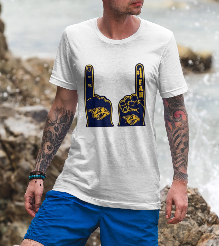Nashville Predators #1 Fan Foam Finger T-Shirt