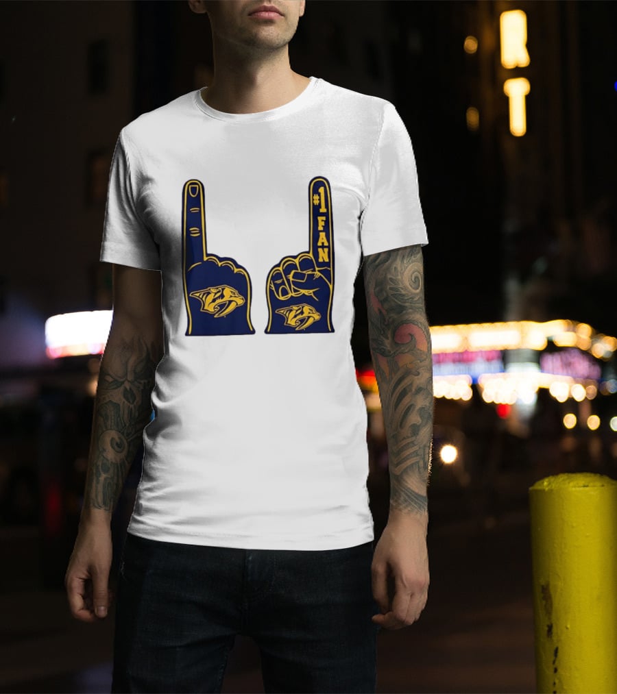 Nashville Predators #1 Fan Foam Finger T-Shirt