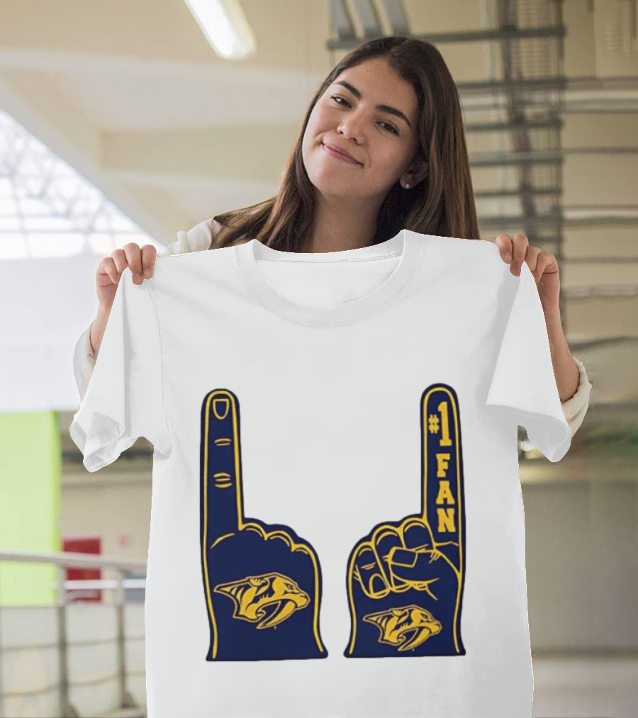Nashville Predators #1 Fan Foam Finger T-Shirt