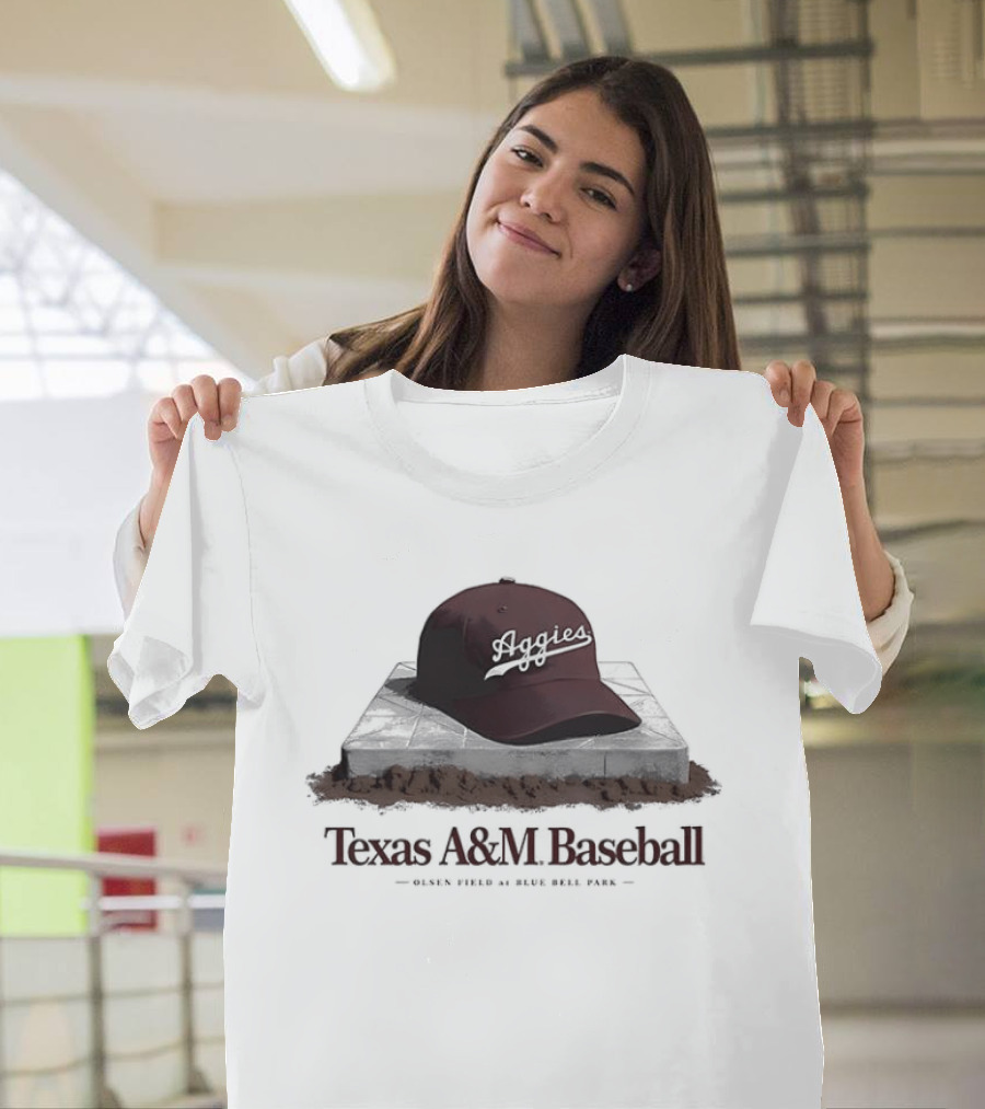 Texas A&M Baseball Aggies Olsen Field Blue Bell Park Cap T-Shirt