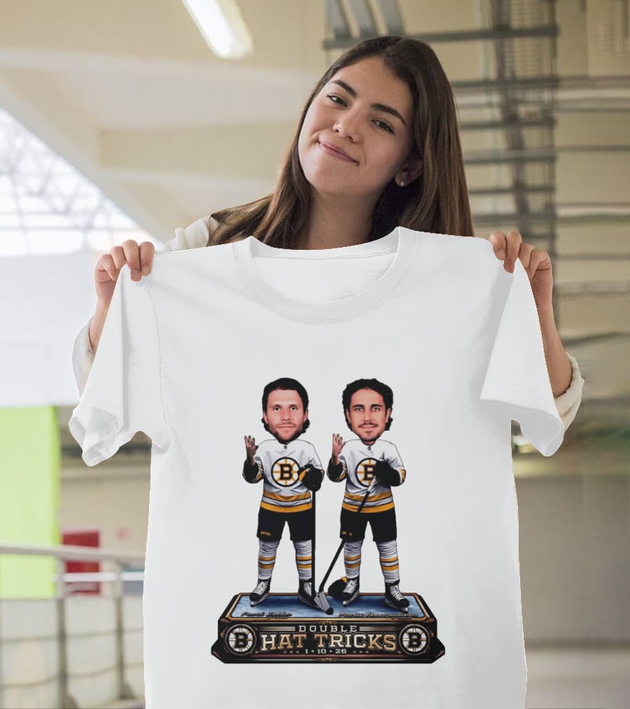 Pavel Zacha Marat Khusnutdinov Double Hat Tricks Boston Bruins 1 10 26 T-Shirt