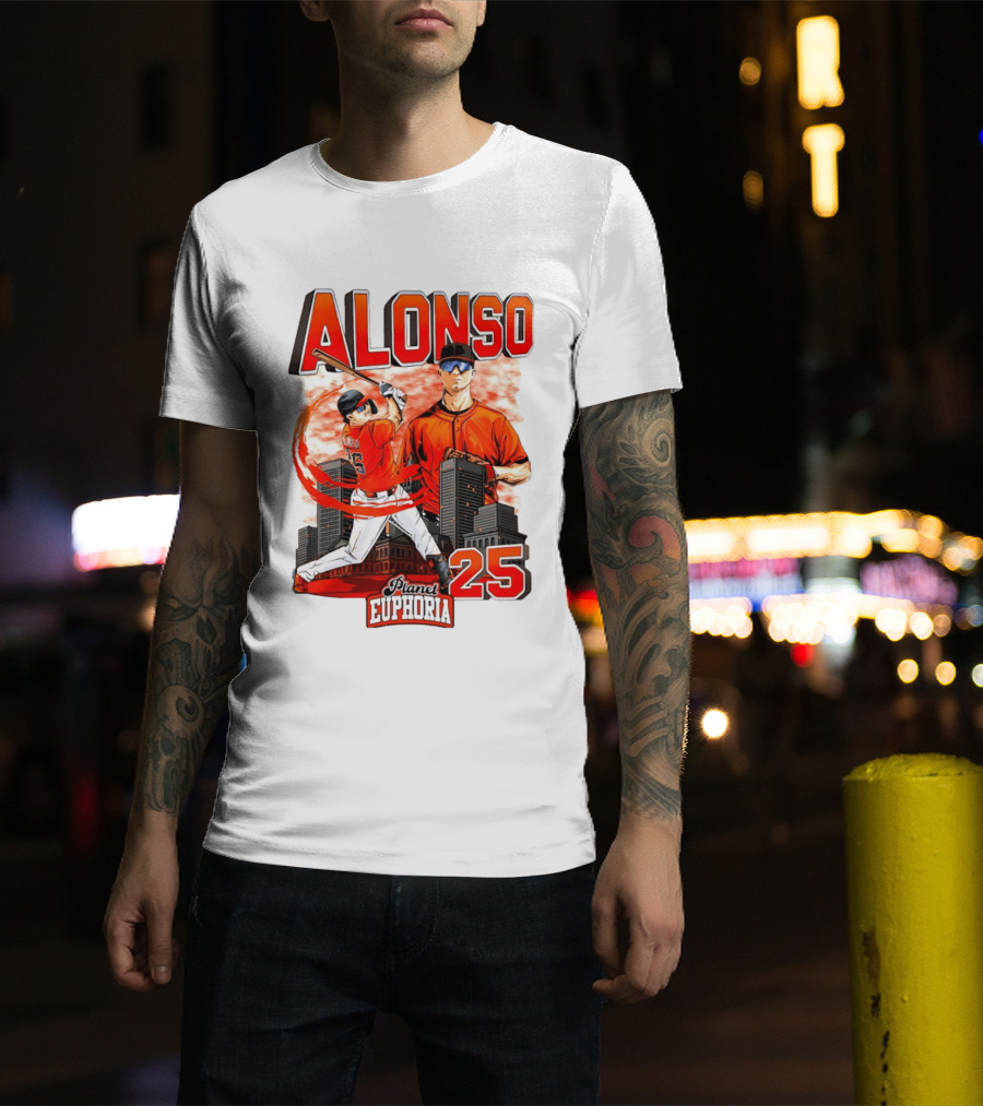 ALONSO New York Mets Planet Euphoria 25 T-Shirt