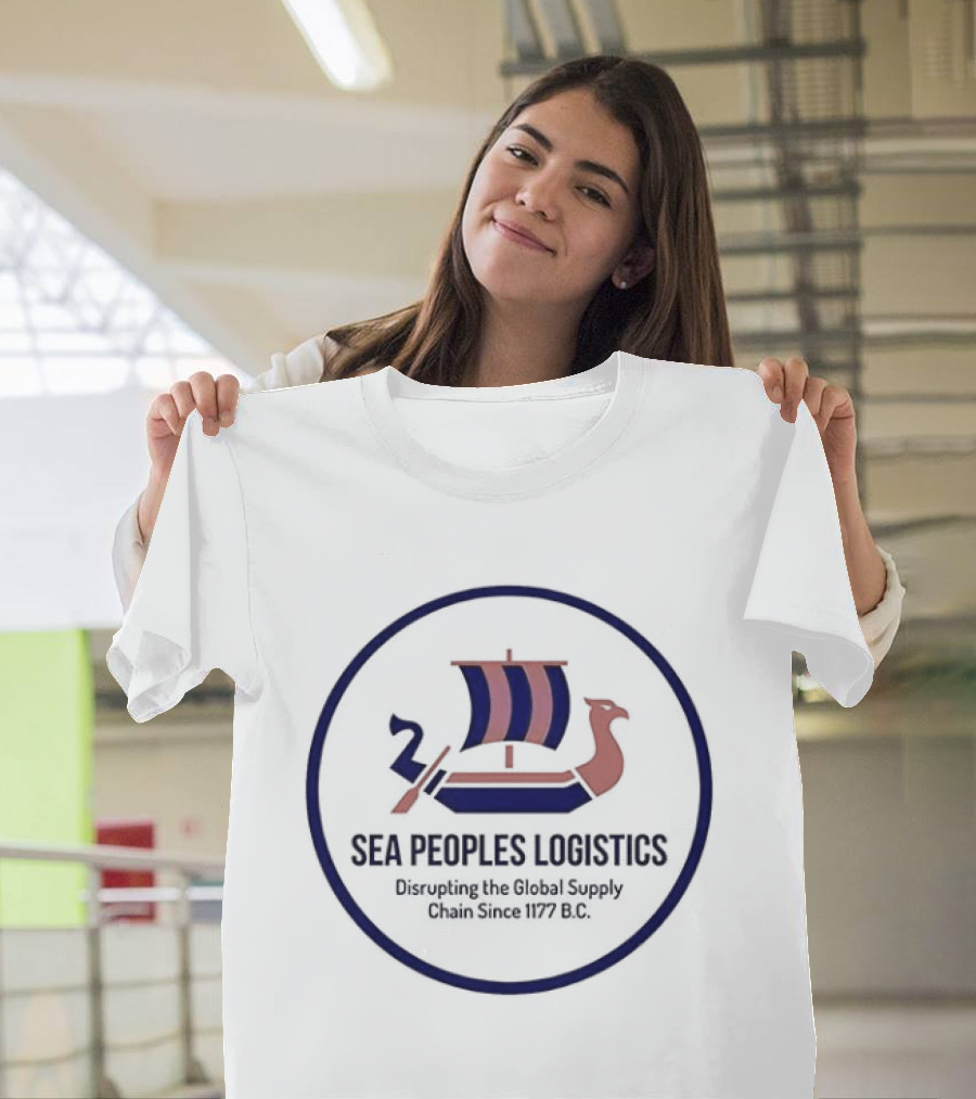 Sea Peoples Logistics Disrupting Global Supply Chains 1177 BC Viking Ship T-Shirt