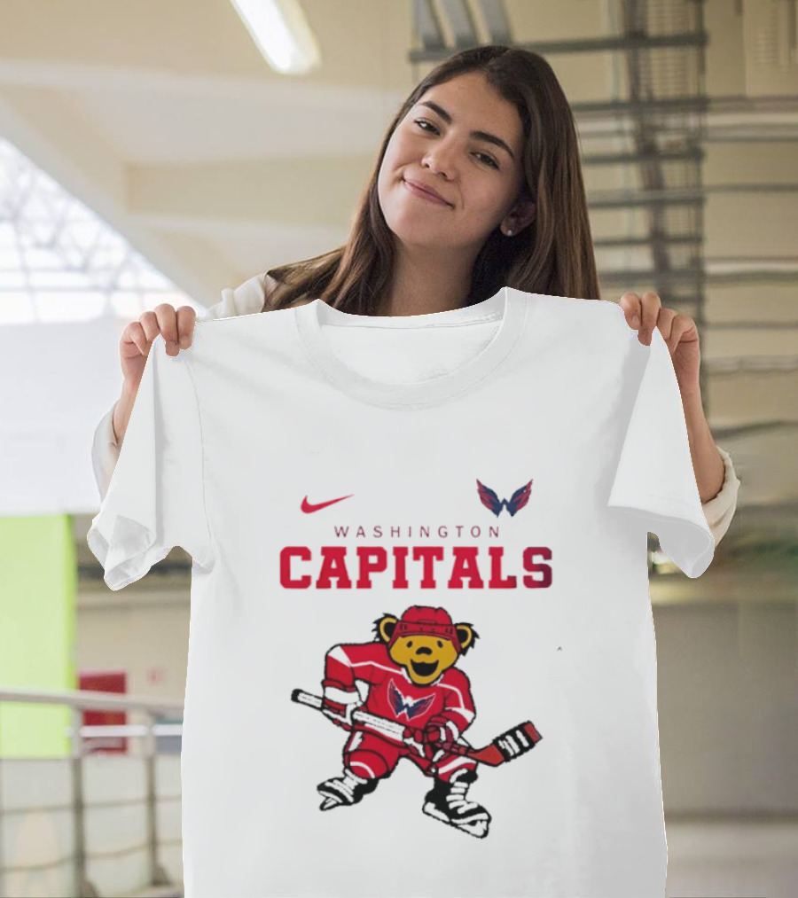 Washington Capitals Grateful Dead Deadhead Bear Hockey Nike Collaboration T-Shirt