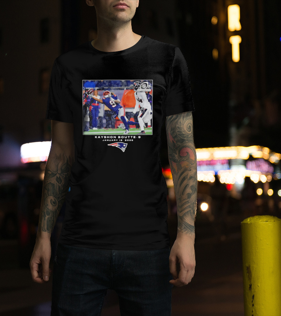 Kayshon Boutte New England Patriots January 18 2026 Playoffs T-Shirt