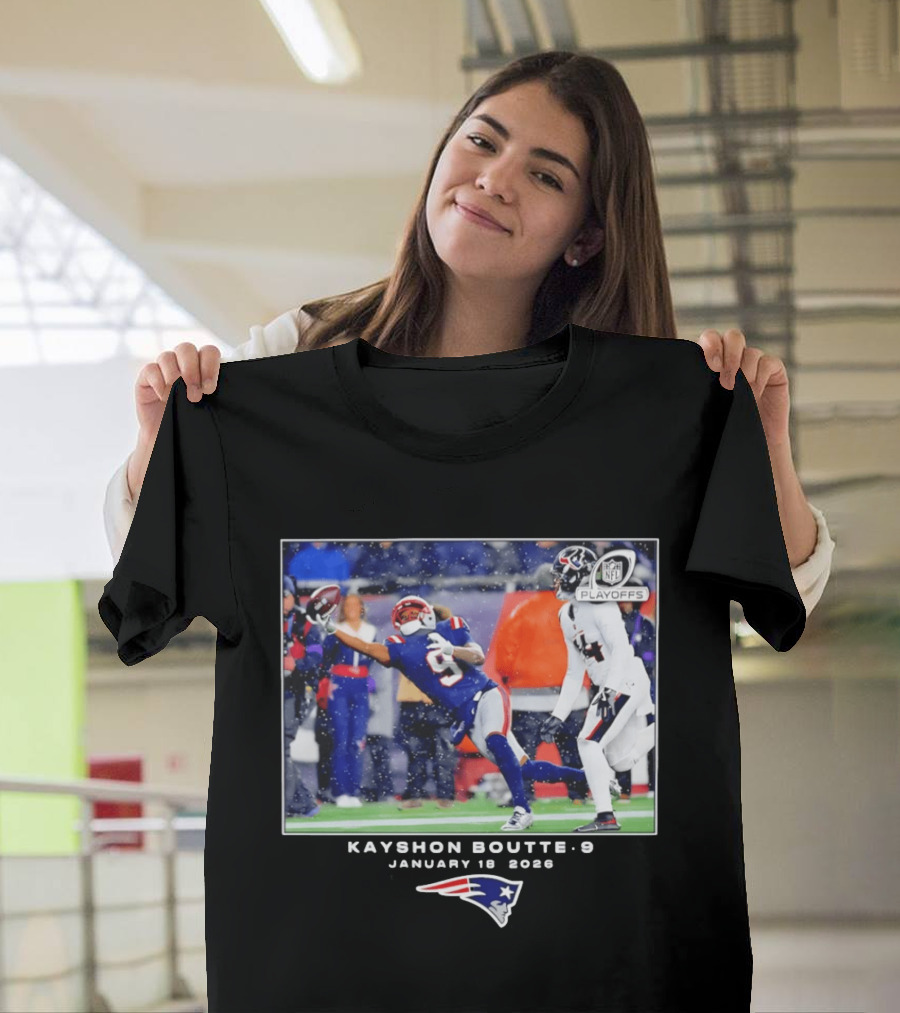 Kayshon Boutte New England Patriots January 18 2026 Playoffs T-Shirt