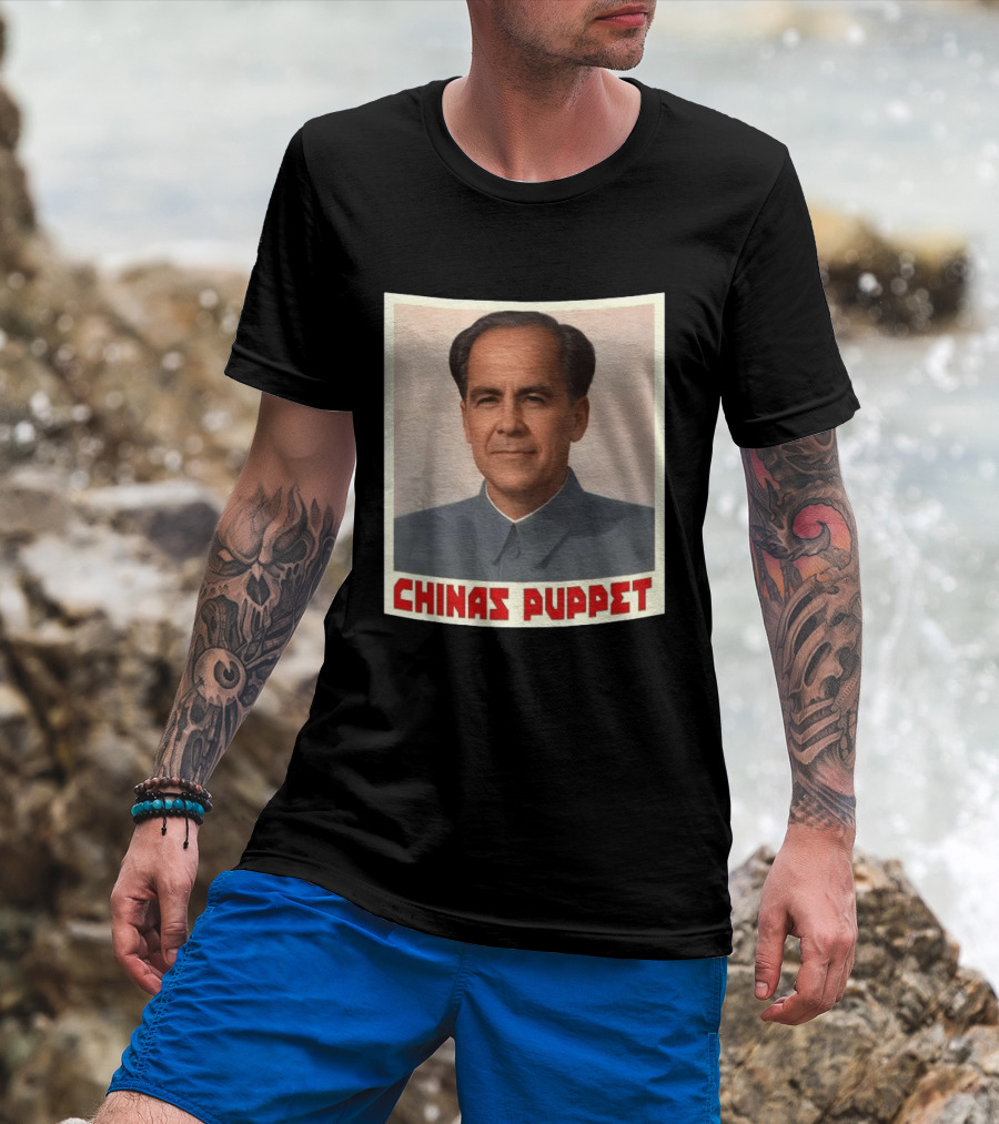 Mark Carney China's Puppet Mao Suit Caricature T-Shirt