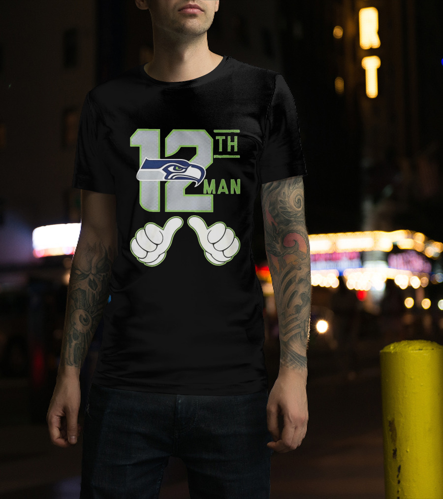 Seattle Seahawks 12th Man Fan Favorite NFL Team Spirit T-Shirt