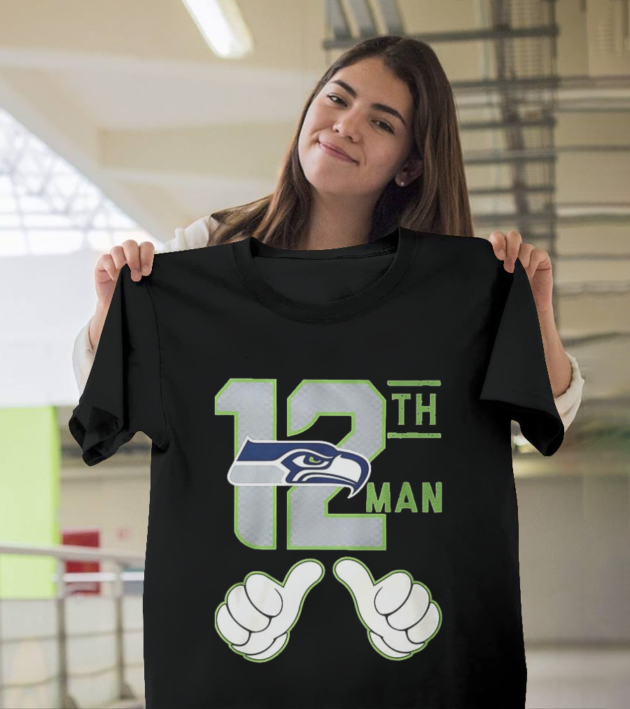 Seattle Seahawks 12th Man Fan Favorite NFL Team Spirit T-Shirt