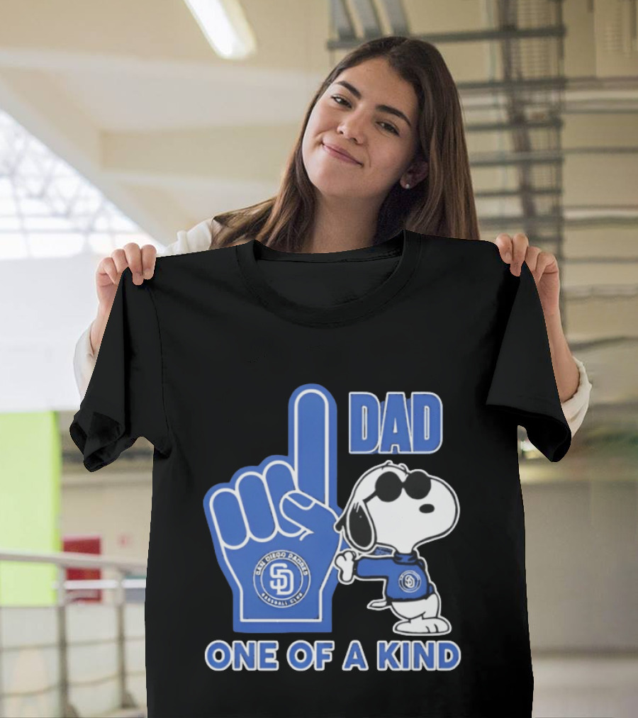 San Diego Padres Snoopy Number One Dad One Of A Kind T-Shirt