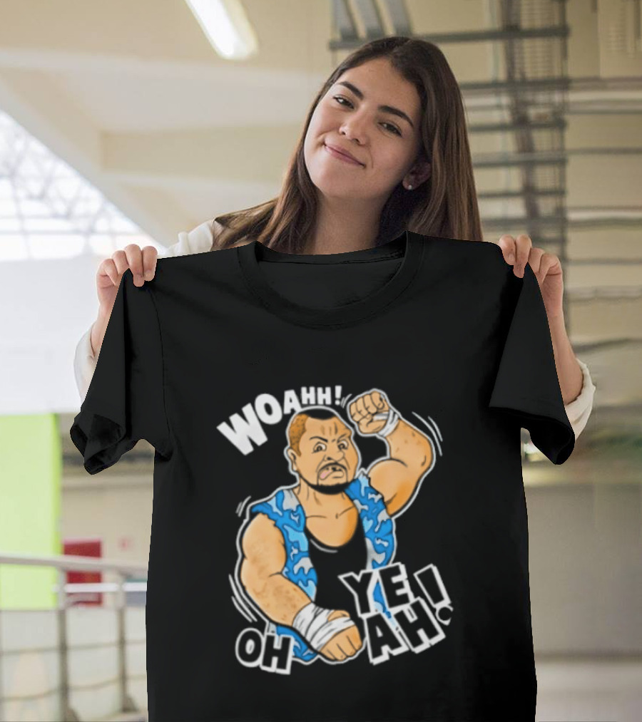 Original WWE The Bushwhackers Woahh Oh Yeah Caricature T-Shirt