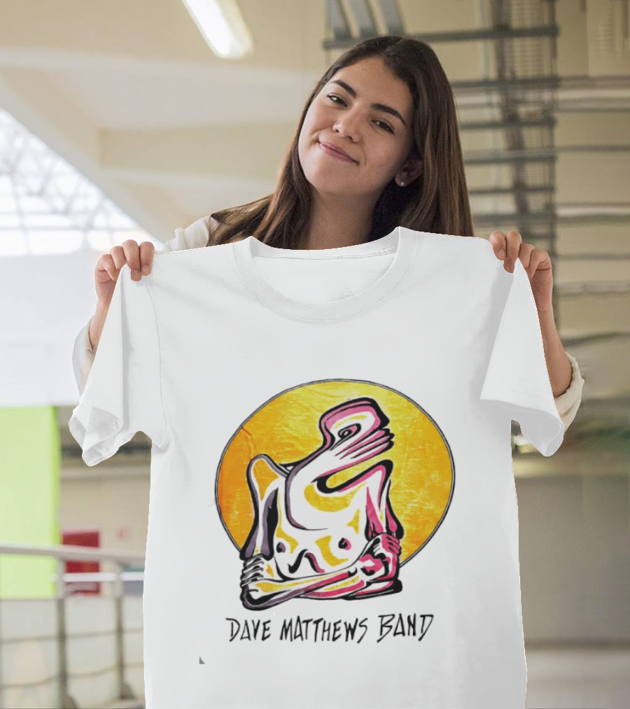 Dave Matthews Band Abstract Sun Yellow Art DMB T-Shirt