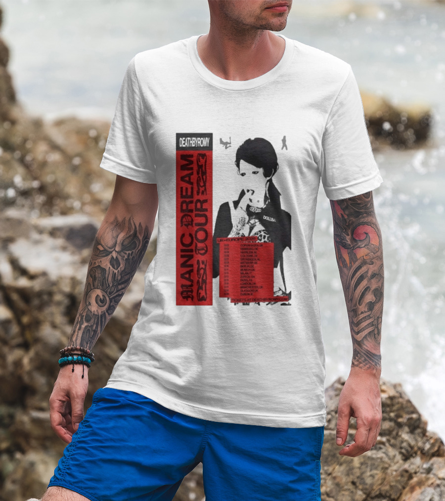 Deathbyromy Manic Dream Tour 2026 UK Europe Concert Dates T-Shirt