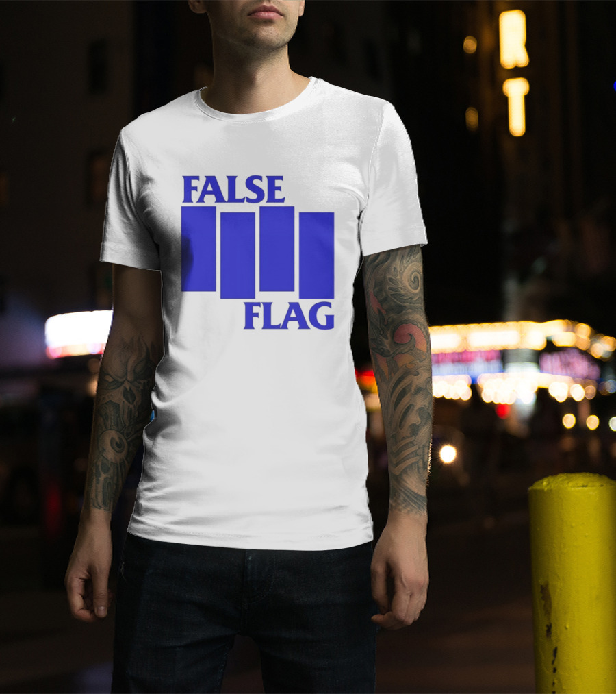 False Flag Bars Blue T-Shirt