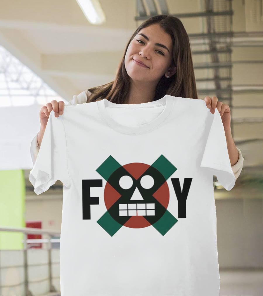Foy Robot Face Indie Soul Digital Edge T-Shirt