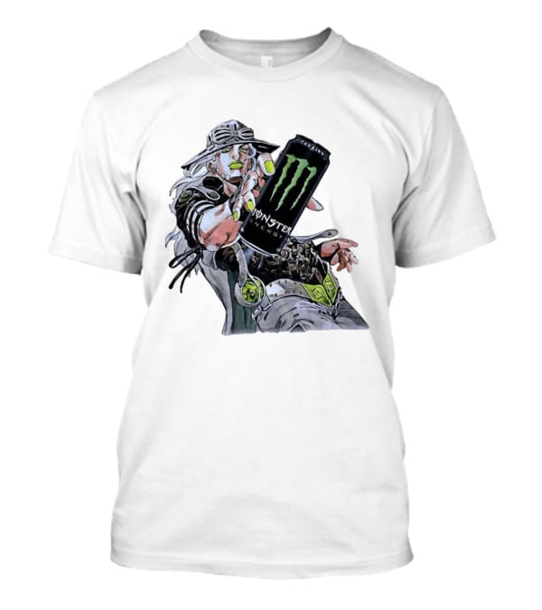 Gyro Zeppeli JoJo's Bizarre Adventure Meets Monster Energy T-Shirt