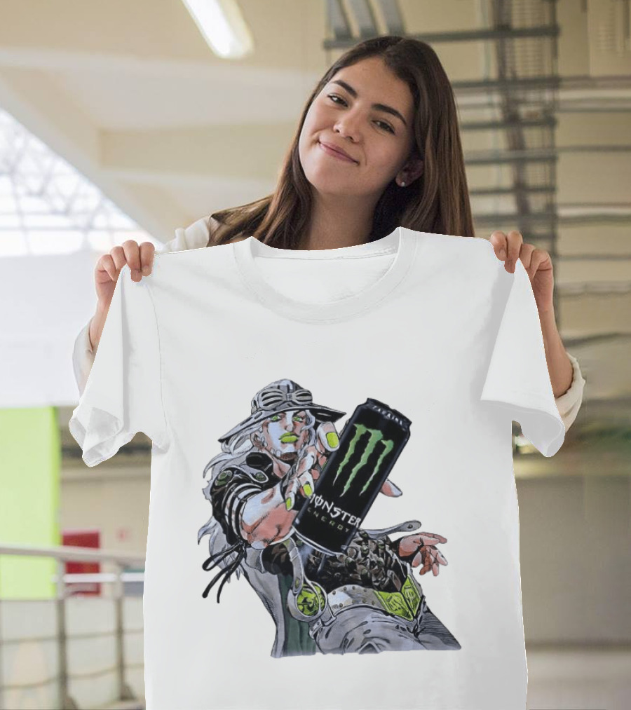 Gyro Zeppeli JoJo's Bizarre Adventure Meets Monster Energy T-Shirt