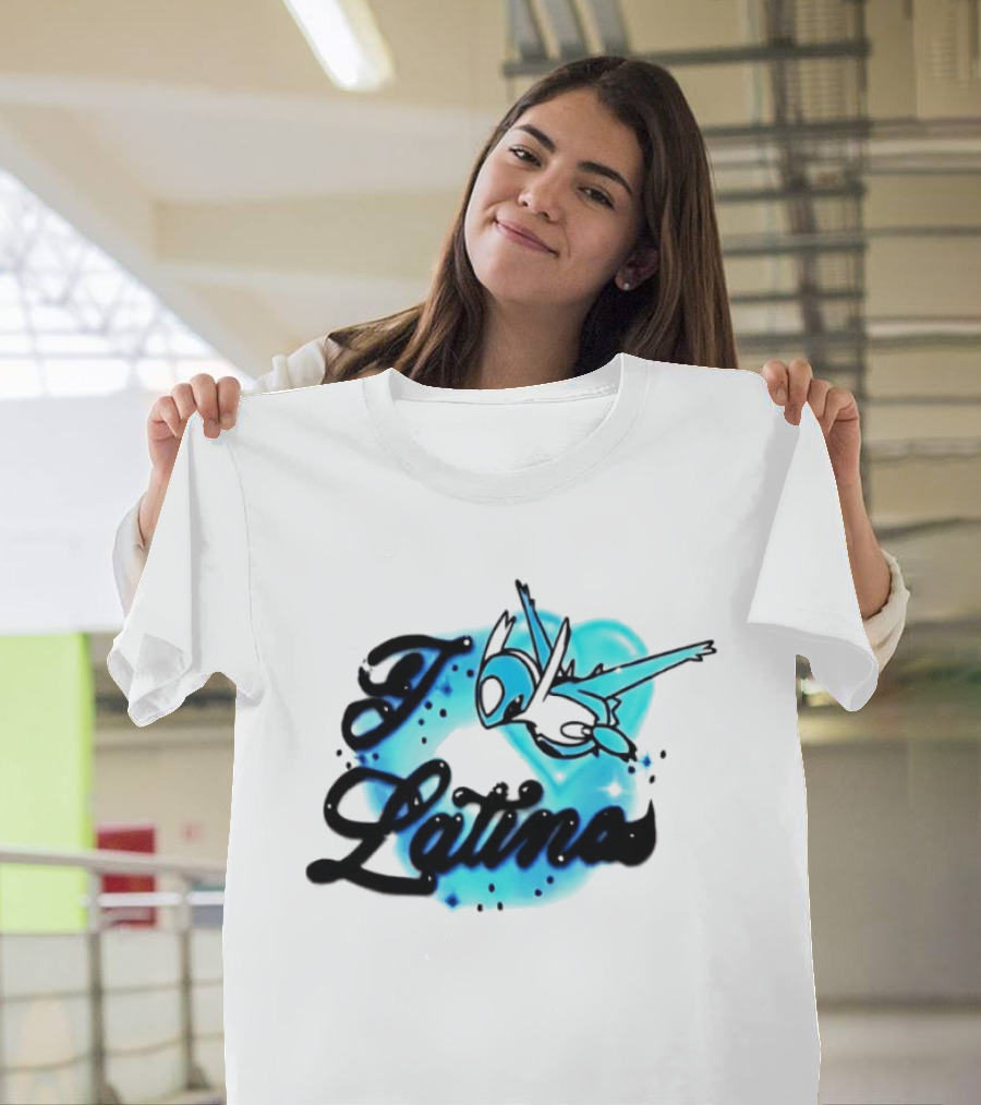 I Latinas Lugia Pokémon Style Art Blue T-Shirt