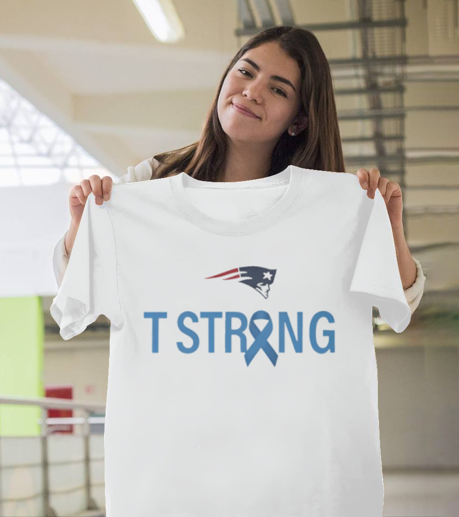T Strong Patriots New England Blue Ribbon T-Shirt