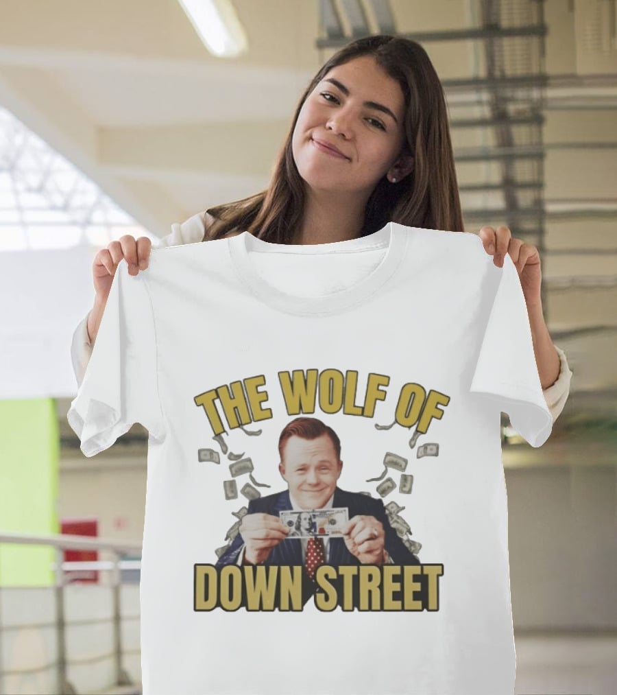The Wolf Of Down Street Money Holding Businessman T-Shirt