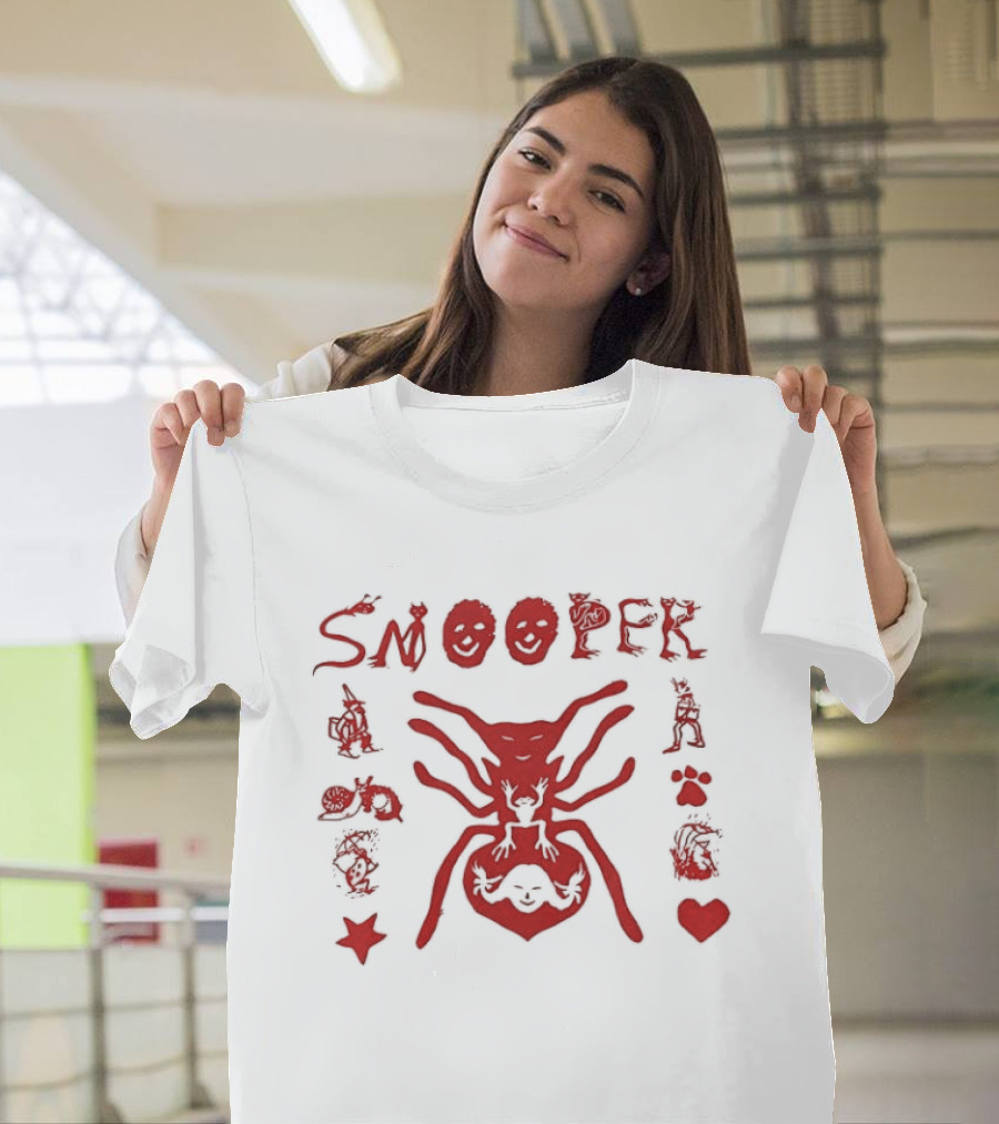 Snooper Spider Faces Star Heart Red T-Shirt