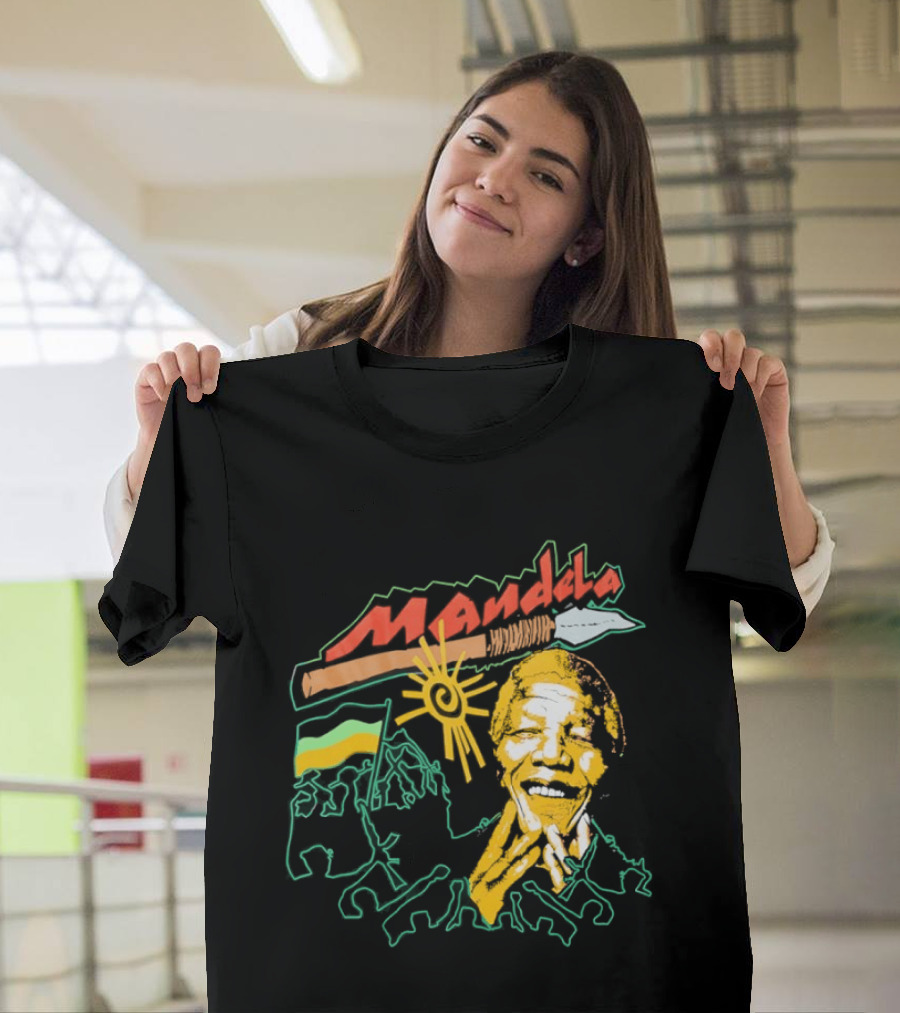 Nelson Mandela Barriers Sun Sketches T-Shirt