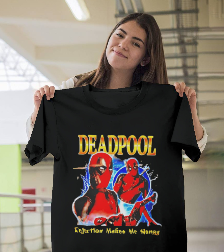 Deadpool Rejection Makes Me Hungry Bold Comic T-Shirt