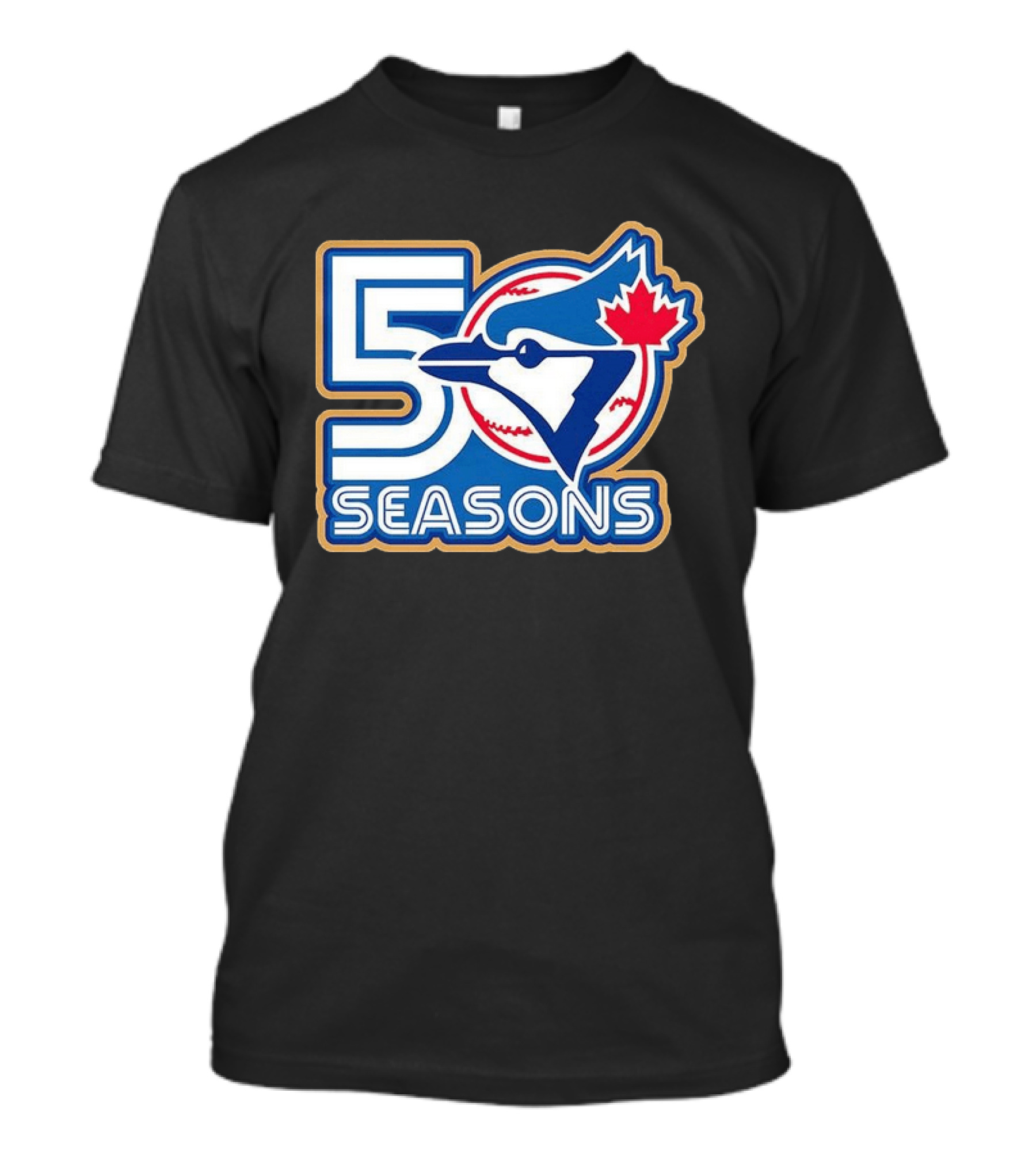 Toronto Blue Jays 50 Seasons Baseball Anniversary Celebration T-Shirt