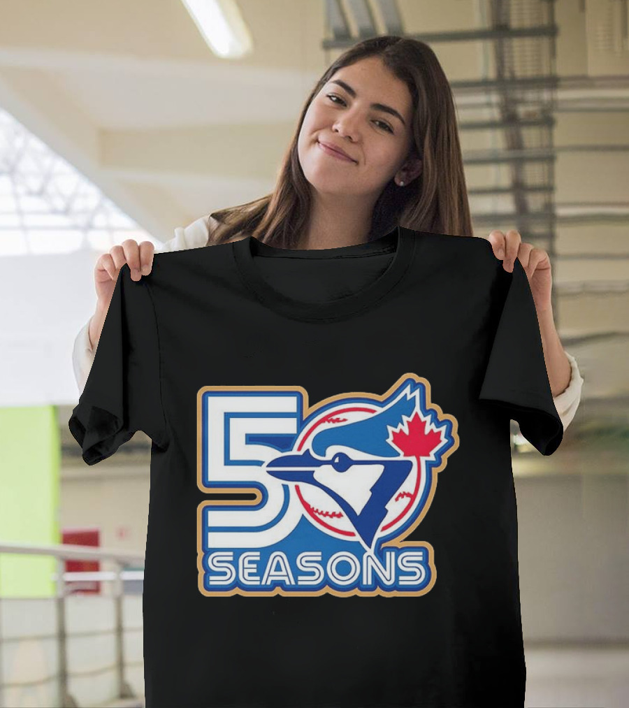 Toronto Blue Jays 50 Seasons Baseball Anniversary Celebration T-Shirt