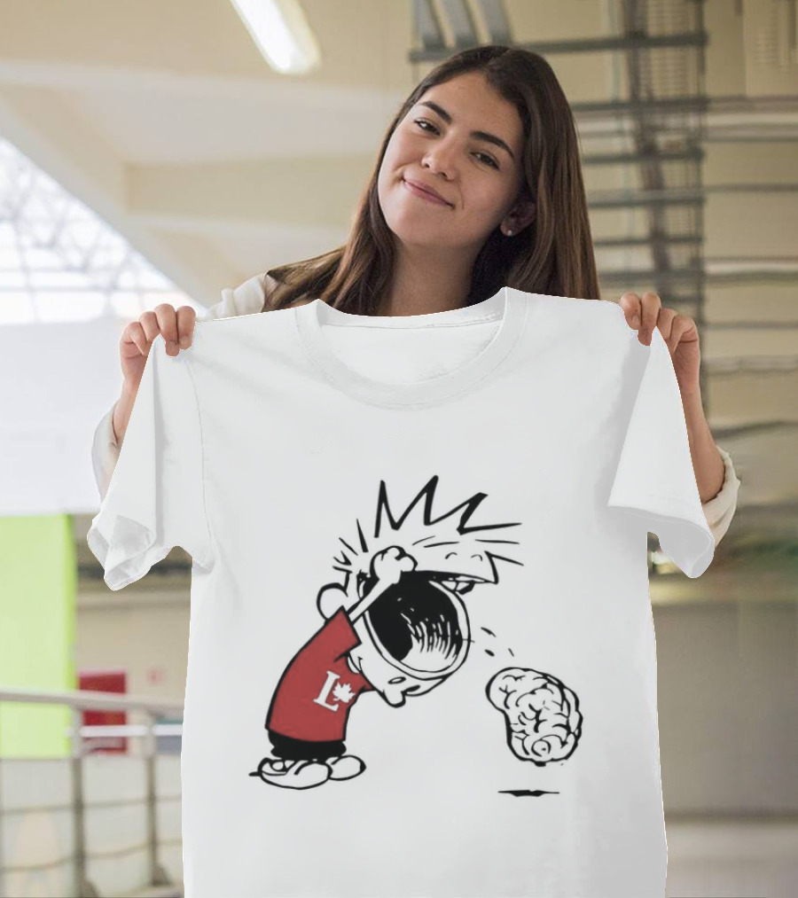 Calvin Hobbes Political Satire Cartoon Liberal Theme Peanuts T-Shirt