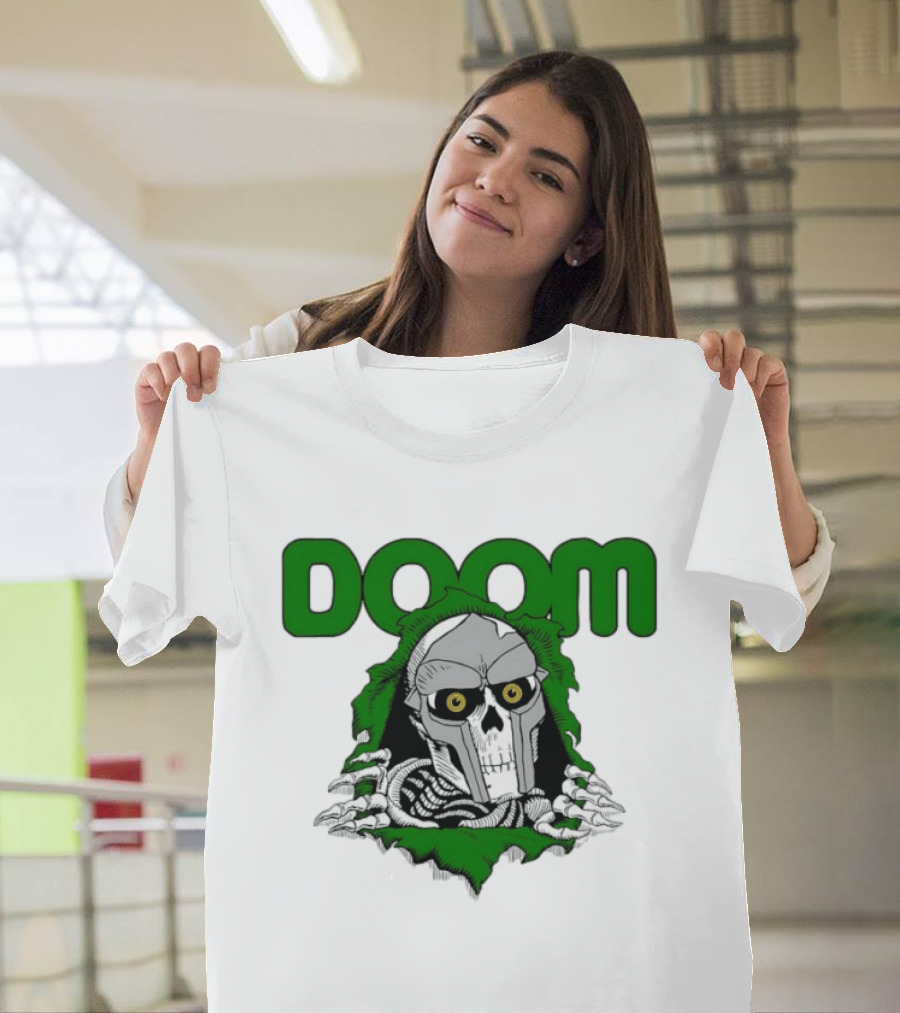 DOOM Skeleton Mask And Bones T-Shirt