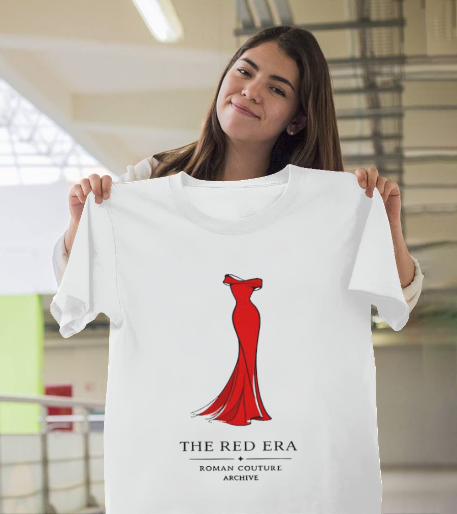 The Red Era Roman Couture Archive Evening Dress T-Shirt